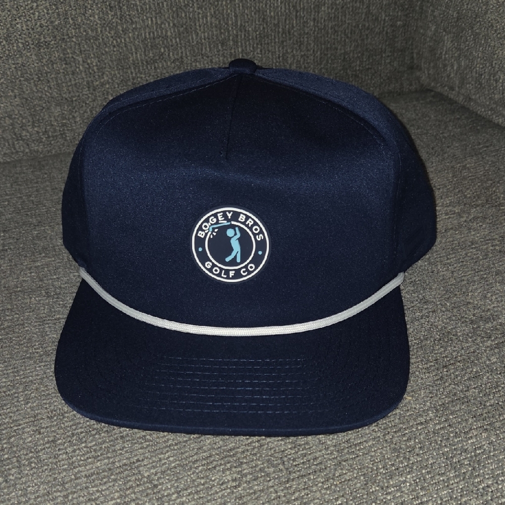 Bogey Bros Golf Co. Navy Cap with White Rope Trim